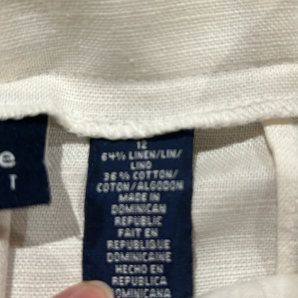Women’s Liz Claiborne Lizsport Cream Colored Linen Pants Worn Only Once - Picture 5 of 5